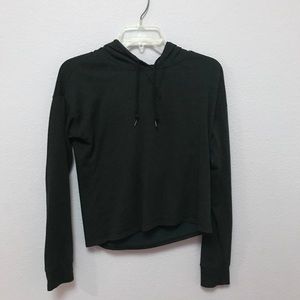 Black cropped hoodie